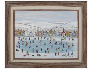 Norma G. Smith, Oil on Canvas, Folk Art