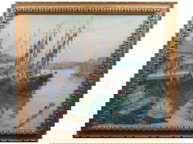 Oil on Board in the Style of Emile Albert Gruppe