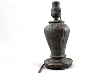 Handel Patinated Metal Lamp Base