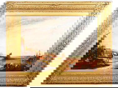 William Collins, Oil on Canvas "Coastal Scene"