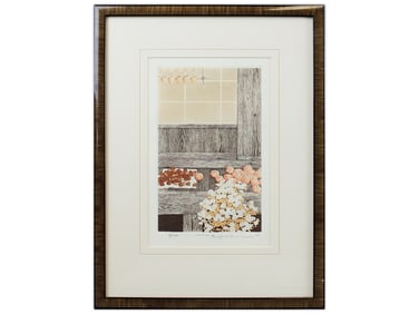 Tanaka Ryohei, "Autumn Veranda" Limited Ed Etching