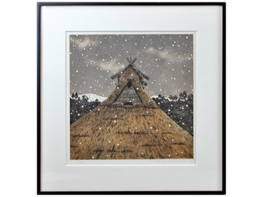 Tanaka Ryohei, "Snow is Coming #1" Ltd Ed Etching