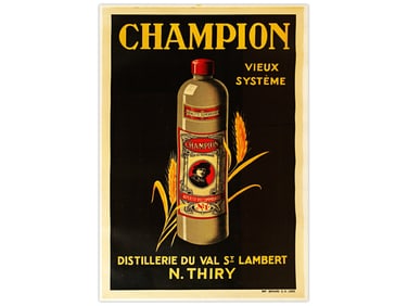 Champion Vieux Systeme French Advertising Poster