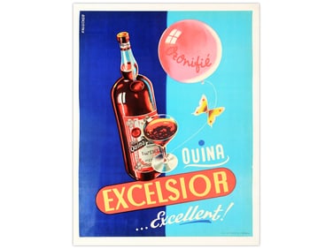 Quina Excelsior French Advertising Poster
