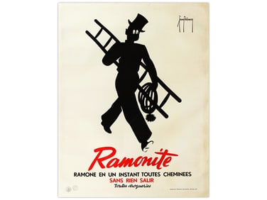 Ramonite Chimney Sweep French Advertising Poster