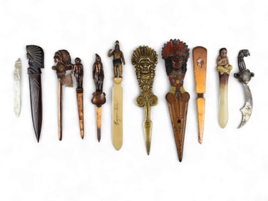 Figural Native American Letter Openers