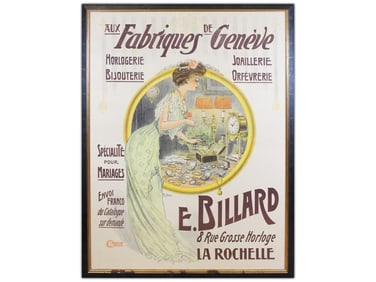 1922 Fabriques de Geneve French Jewelry Poster