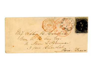 U.S. #91 on Cover to France via Arago