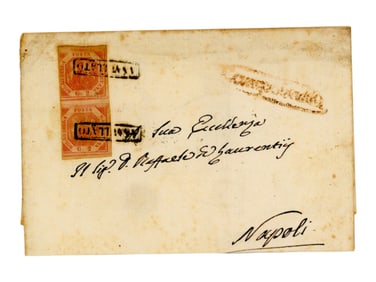 Naples #3A Pair on Cover