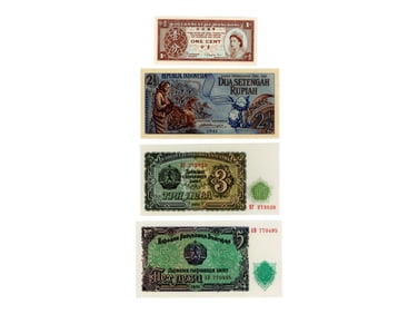 Uncirculated Notes- Bulgaria, Indonesia, Hong Kong