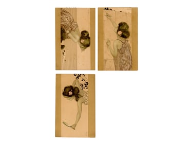 (3) Raphael Kirschner Signed Postcards