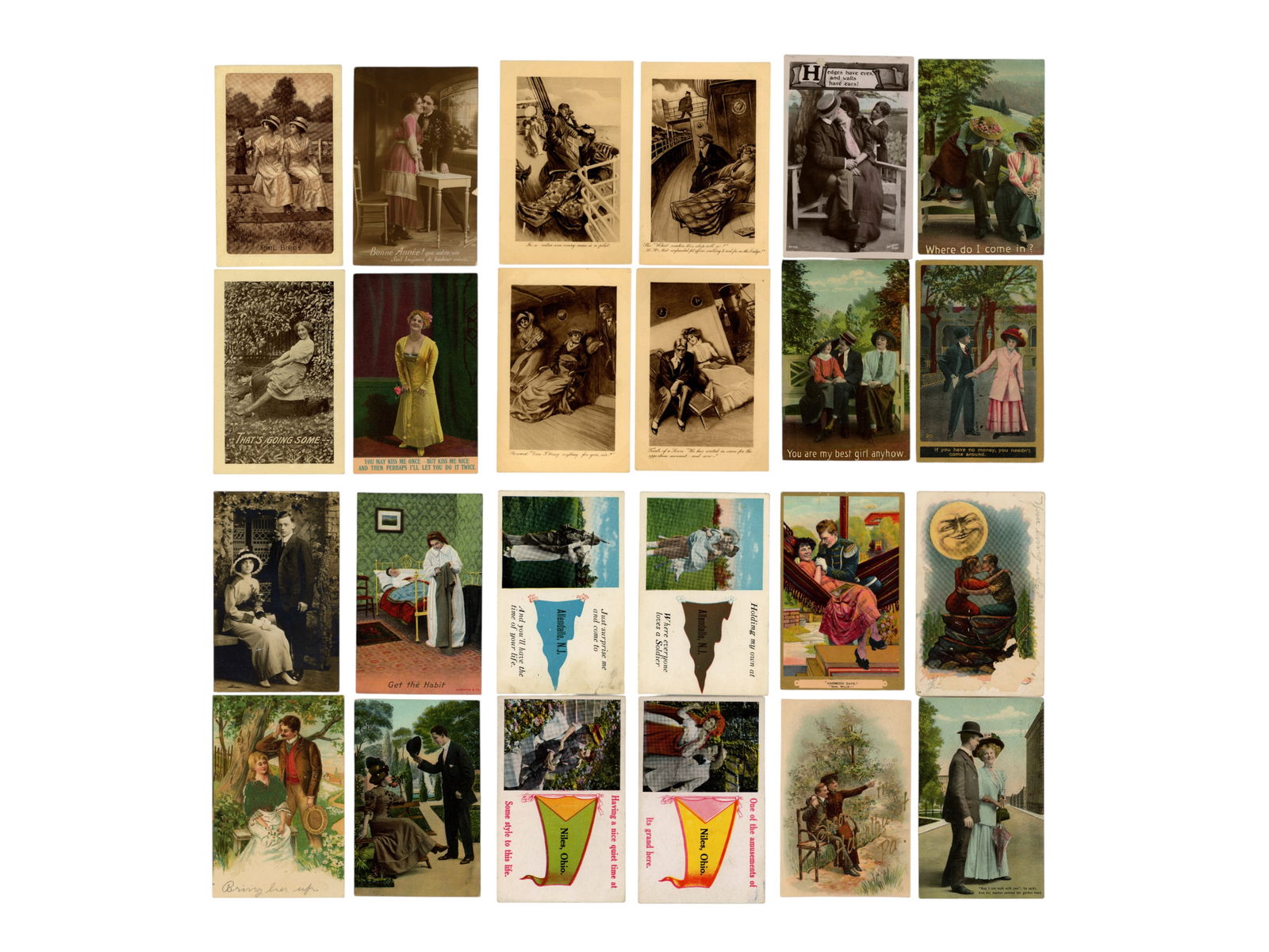 Vintage Postcard Lot - Romance & Couples (1 of 1)