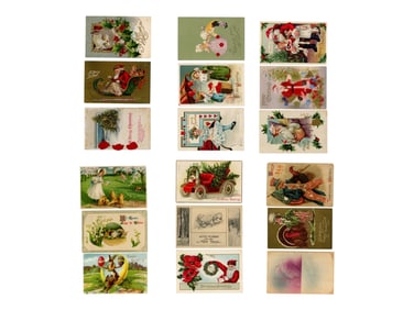 Large Vintage Holiday Postcard Collection