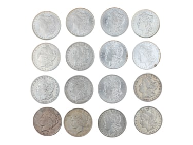 (16) Morgan and Peace Dollars