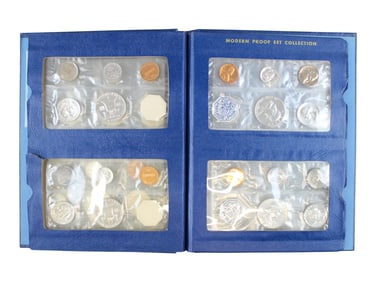 1955 to 1964 Proof Sets in Whitman Albums