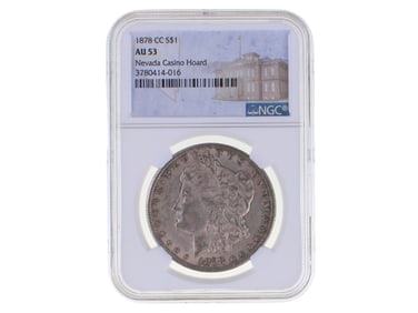 1878-CC $1 NGC AU53 Nevada Casino Hoard