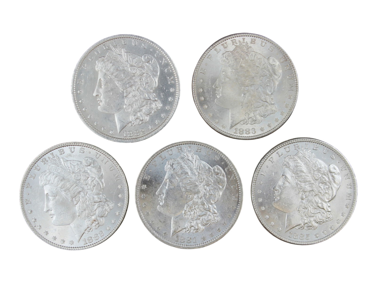 (5) High Grade Morgan Dollars. (1 of 2)
