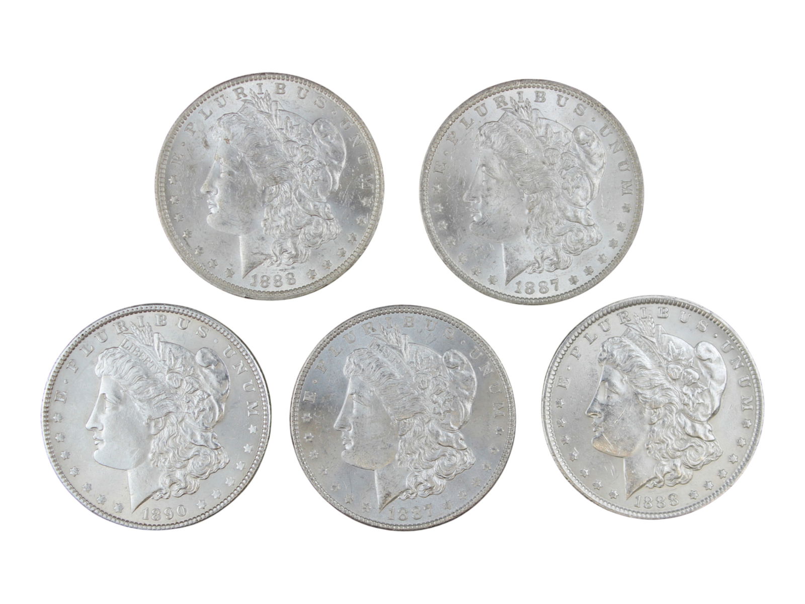 (5) High Grade Morgan Dollars. (1 of 2)