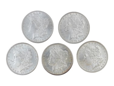 (5) High Grade Morgan Dollars.