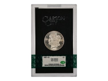 1881-CC $1 GSA Hoard Graded CAC MS62