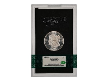 1882-CC $1 GSA Hoard Graded CAC MS62PL