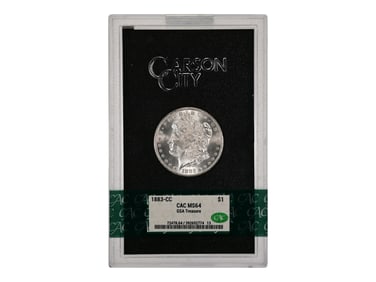 1883-CC $1 GSA Hoard Graded CAC MS64