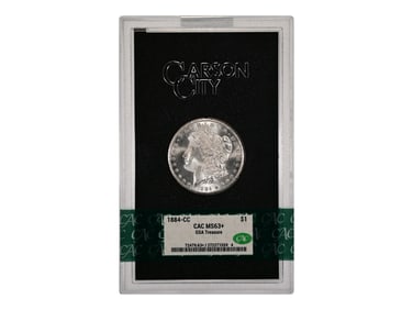 1884-CC $1 GSA Hoard Graded CAC MS63+
