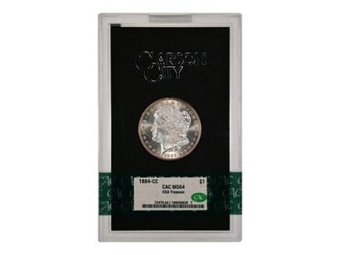 1884-CC $1 GSA Hoard Graded CAC MS64