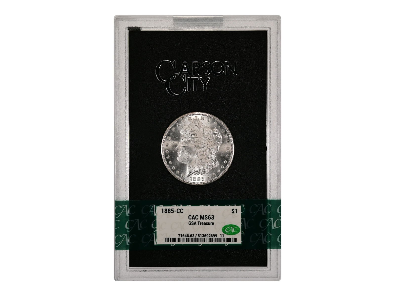 1885-CC $1 GSA Hoard Graded CAC MS63 (1 of 5)