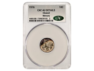 1916 10C Toned Graded CAC AU Details