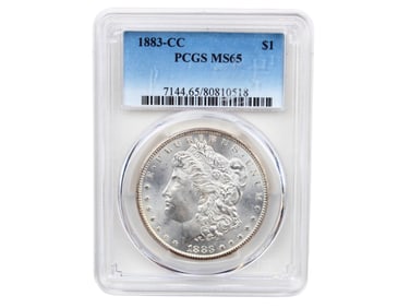 1883-CC $1 PCGS Graded MS65