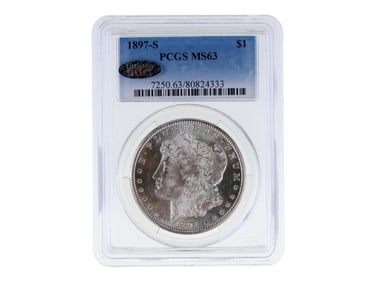 1897-S $1 PCGS Graded MS63