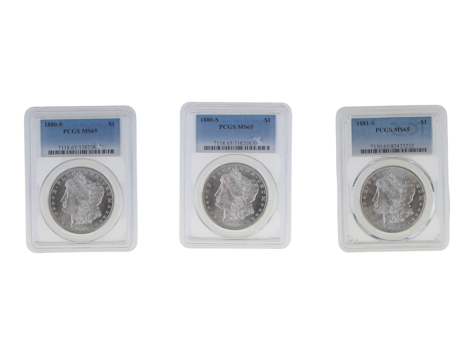 (3) Graded Morgan Dollars (1 of 7)