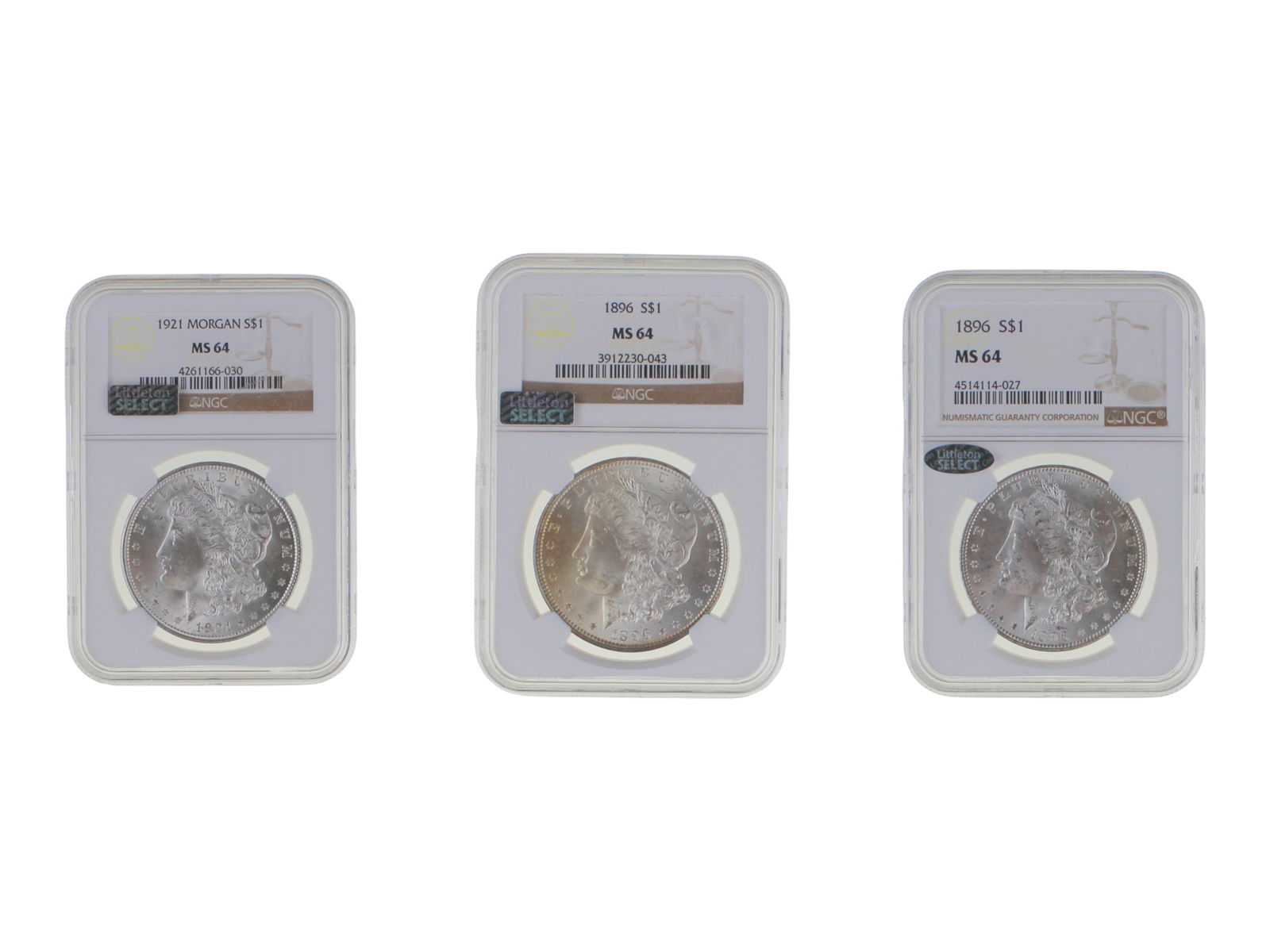 (3) Graded Morgan Dollars (1 of 7)