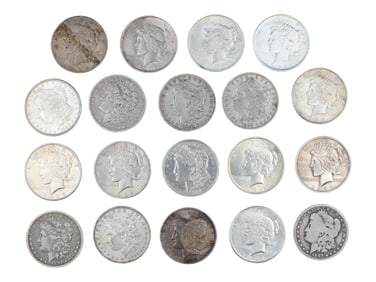 (19) Morgan and Peace Dollars