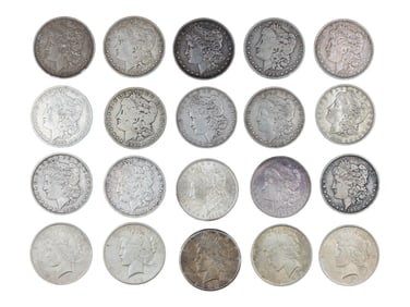 (20) Morgan & Peace Dollars
