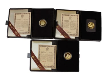 (3) Canada $100 Gold Coins