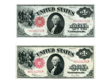 Fr. 37 & Fr. 39 $1 Legal Tender 1917