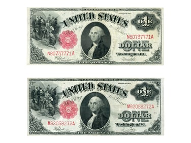 (2) Fr. 39 $1 Legal Tender 1917