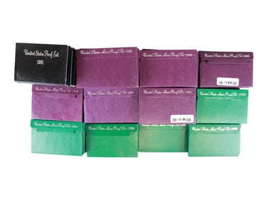 U.S. Mint Proof Sets 1981 and 1988-1998