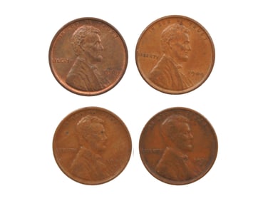 (4) Better Date Wheat Cents