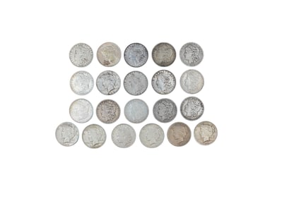 (21) Morgan and Peace Dollars