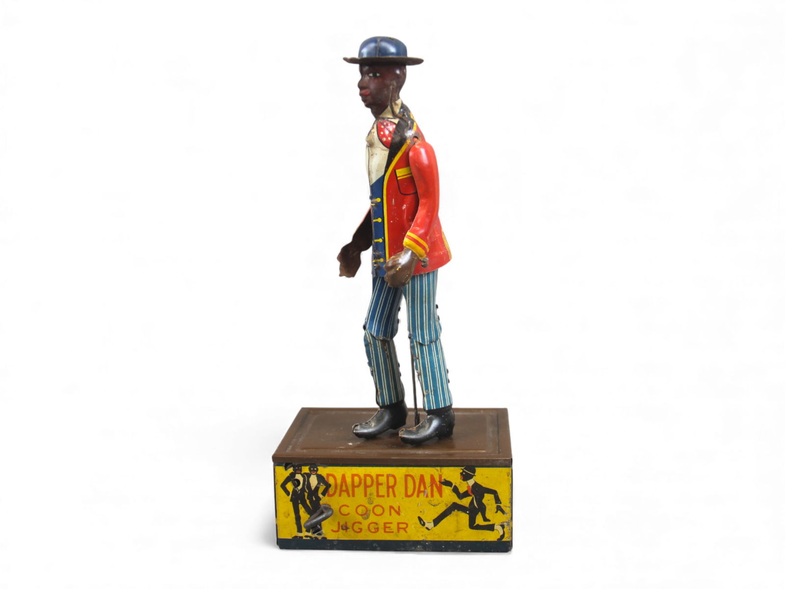 Marx Dapper Dan Wind-Up Toy: Marx tin lithographed "Dapper Dan" wind-up toy, circa 1920s. Stands approx. 10" tall. Classic early Marx design. Working condition when tested. From the Charles Atchison Collection. Shipping: Weiss Au