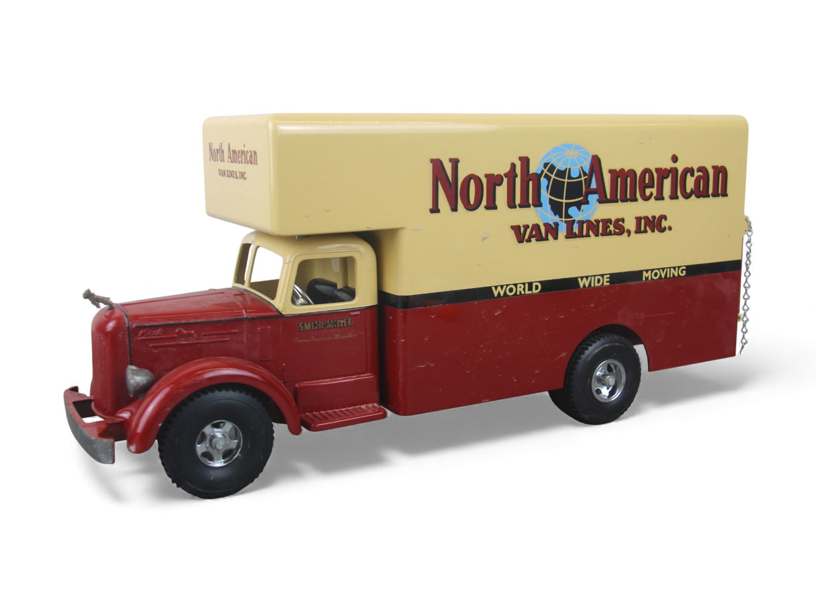 Fred Thompson Smith-Miller North American Mover.: Nice Modern Truck in the Smith-Miller style. Beautiful job, clean and shiny, but rear ramp chains have broken off. Shipping: Weiss Auctions offers full-service, in-house shipping for nearly all