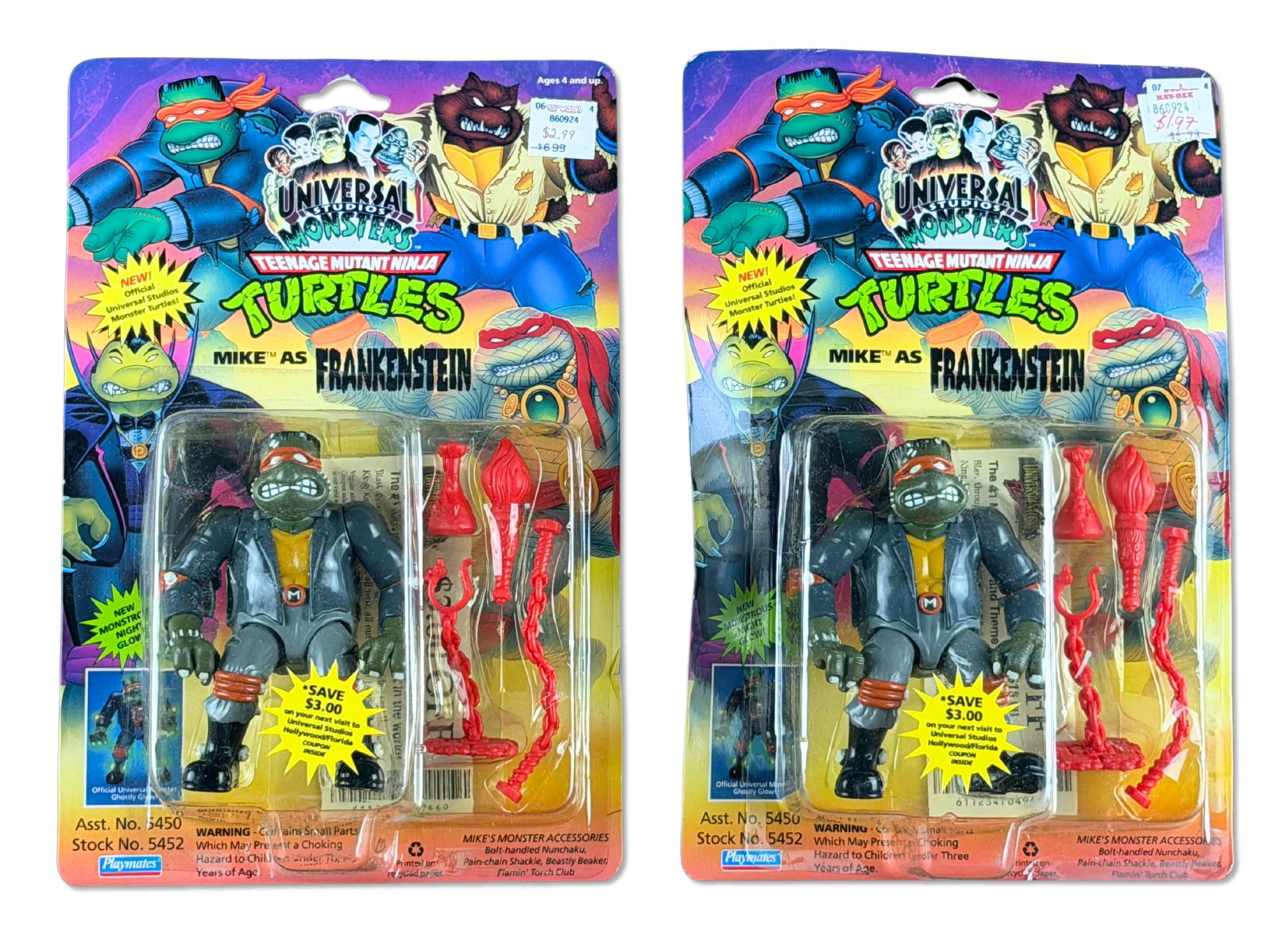 (4) TMNT Universal Monsters Figures - Playmates - 3