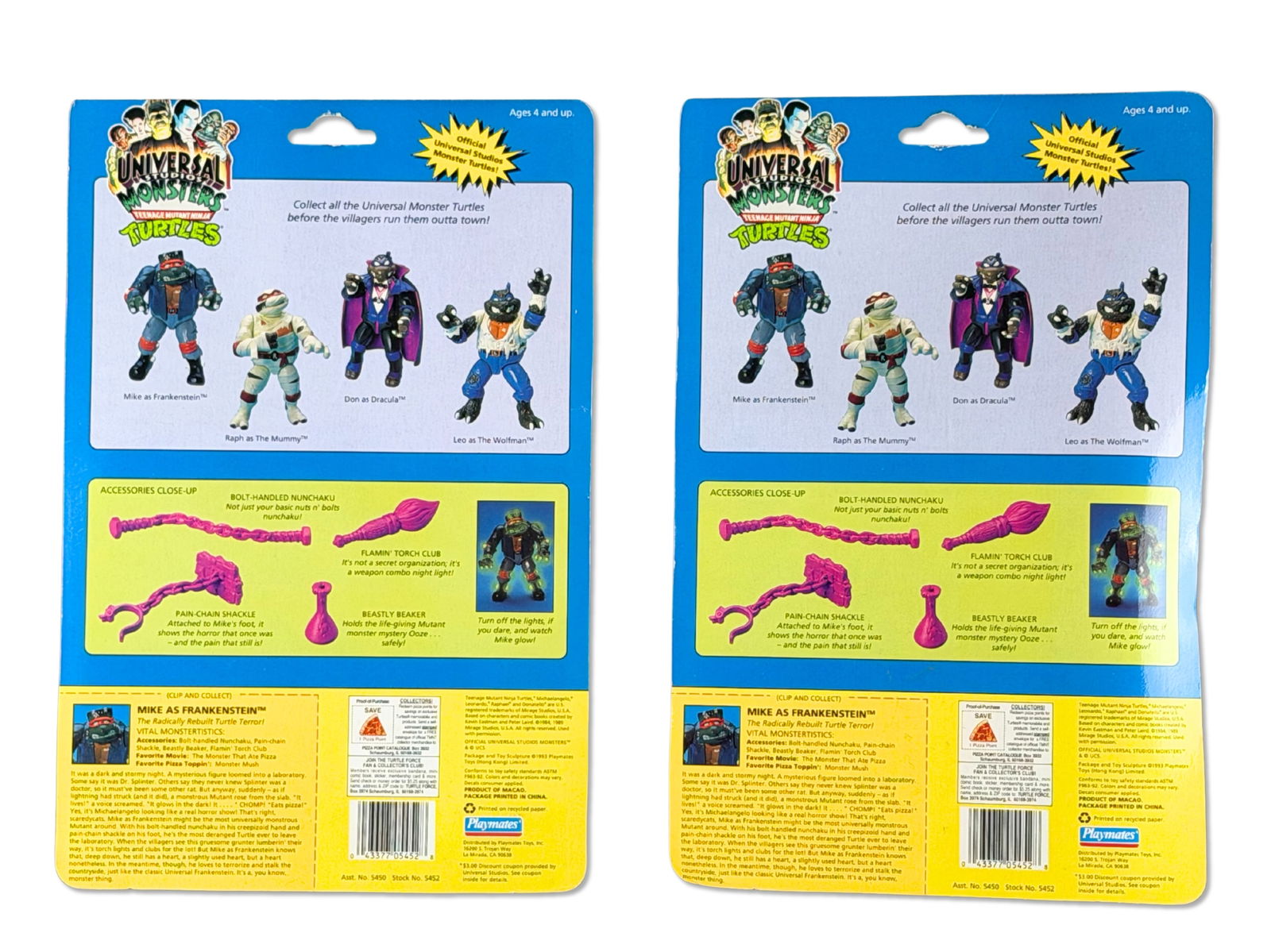 (4) TMNT Universal Monsters Figures - Playmates - 5