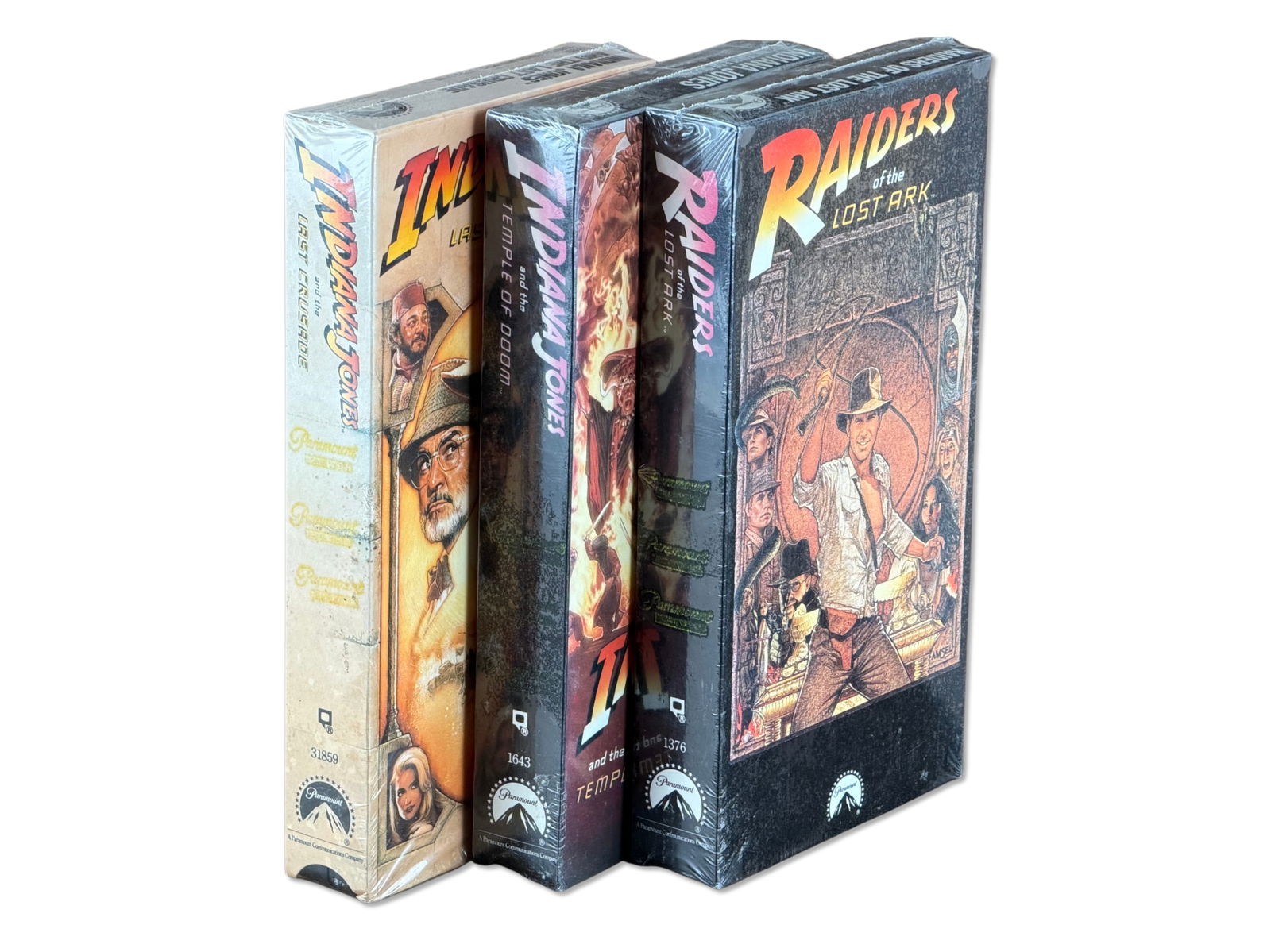 (3) Indiana Jones VHS: Raiders, Temple, Crusade (1 of 7)