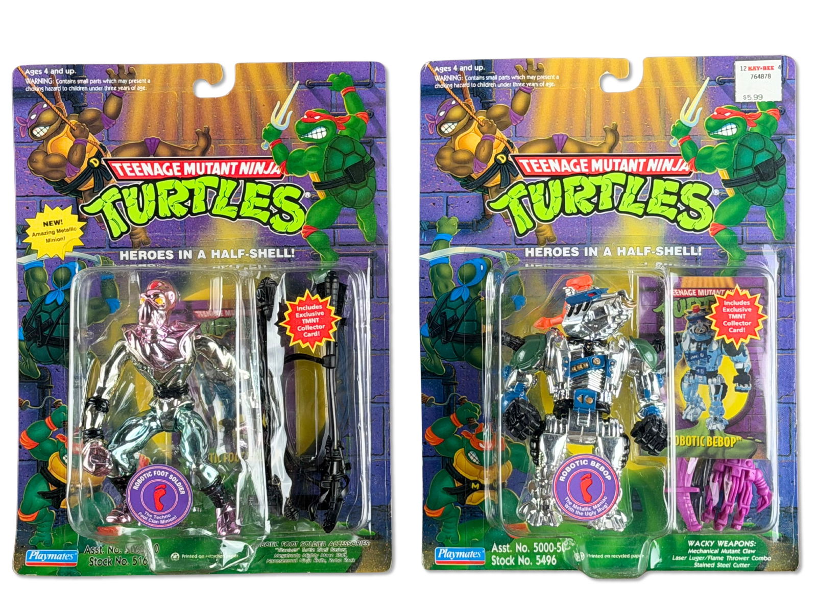 (2) TMNT Robotic Figures - Playmates 1993 (1 of 2)