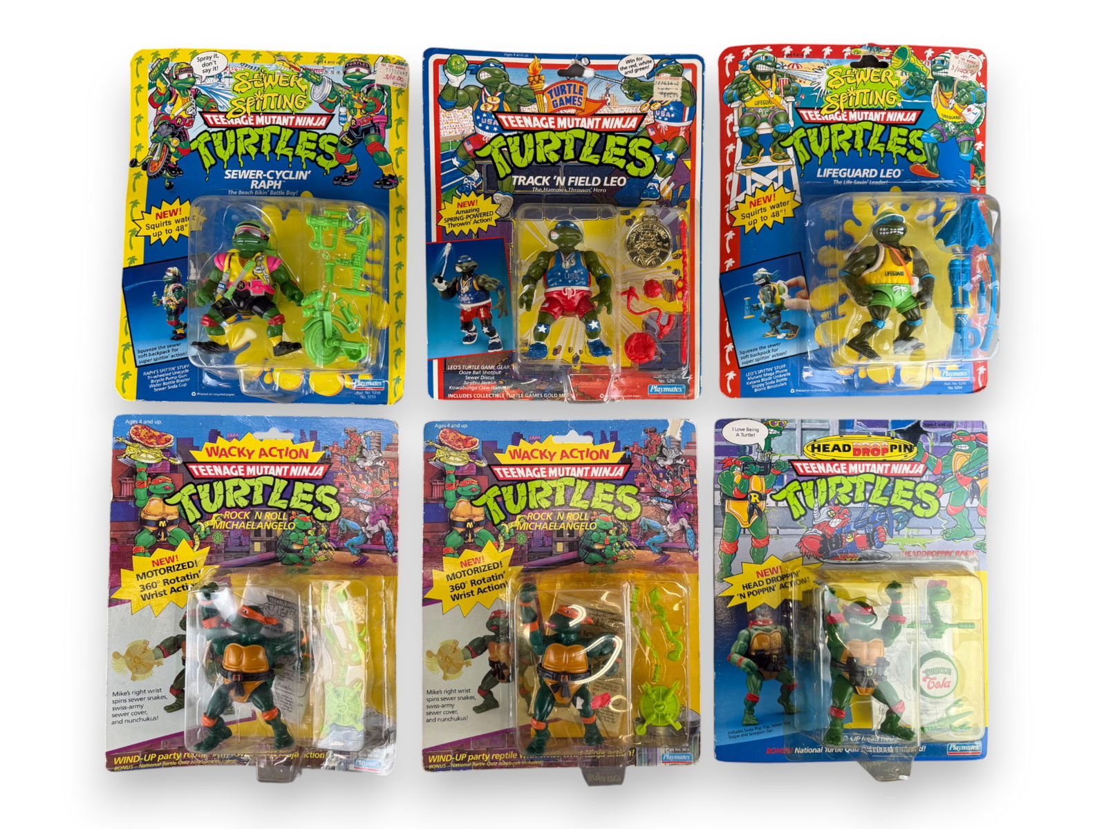 TMNT (6) Action Figures 1990-1994 Playmates (1 of 9)