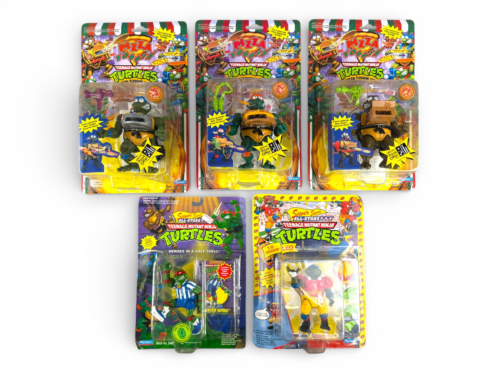 TMNT (5) Sports & Pizza Tossin' Playmates Figures (1 of 6)